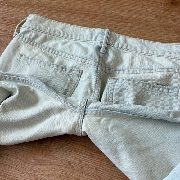 Mother The Dropout Fray Get Blondie Straight Leg Denim Jeans Blue Size 26 - Picture 7 of 16